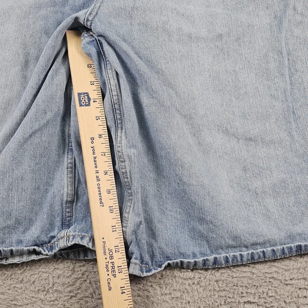 Empyre Denim Shorts Mens 38 Light Wash Relaxed Fit Cartoon Flip Phone Y2K